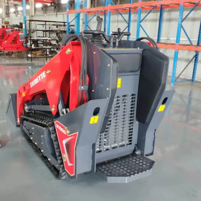 Derette V1000 Ultra-narrow body Imported Kubota diesel engine Closed hydraulic system mini skid steer loader