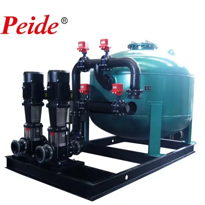 Water treatment for irrigation industrial Quartz sand filter automatic backwash rapid sand water filter equipment