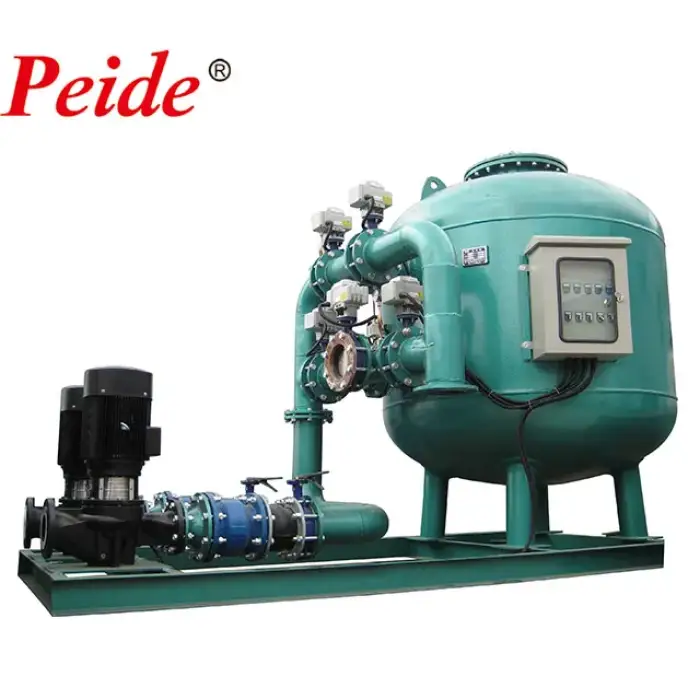 Water treatment for irrigation industrial Quartz sand filter automatic backwash rapid sand water filter equipment