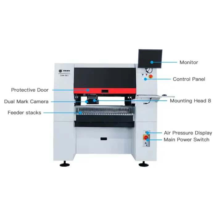 Automatic SMT Production Line CHM-861 Smart Phone LED Assembly Machine Full Line Pick and Place Machine