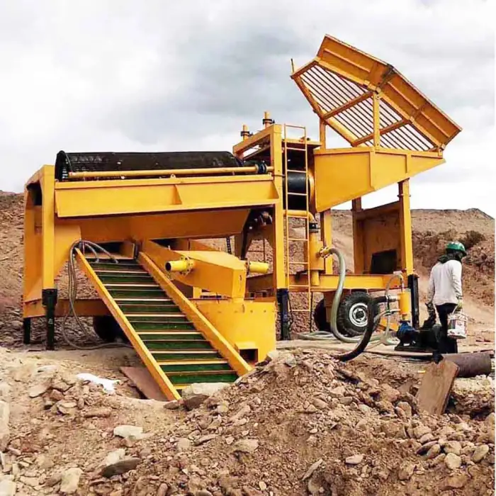 Mobile Gold Trommel Washing Plant Alluvial Gold Mining Machinery Manganese Ore Washing Plant