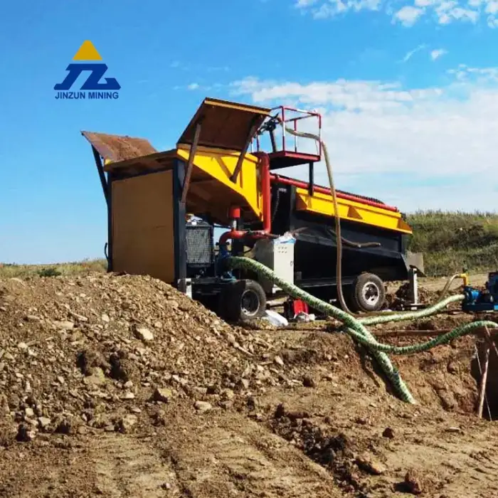 Mobile Gold Trommel Washing Plant Alluvial Gold Mining Machinery Manganese Ore Washing Plant