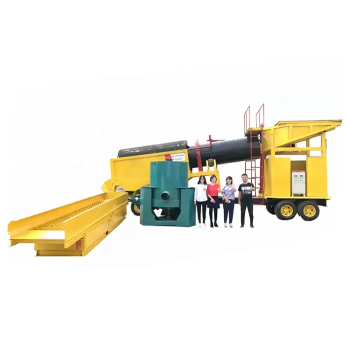 SINOLINKING Alluvial Gold Mining Trommel Machinery Processing Plant