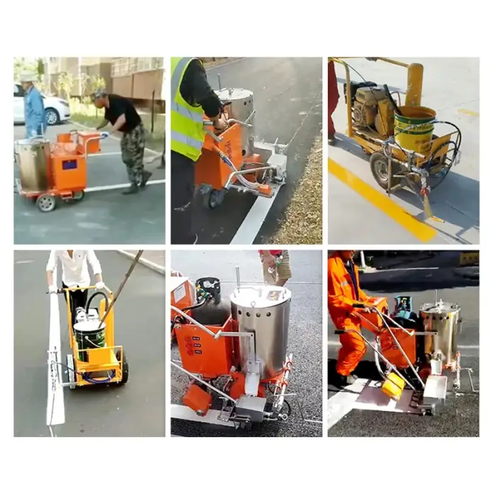 Automatic painting machine striping road machine line marking equipment hot sale cold paint road marking machine