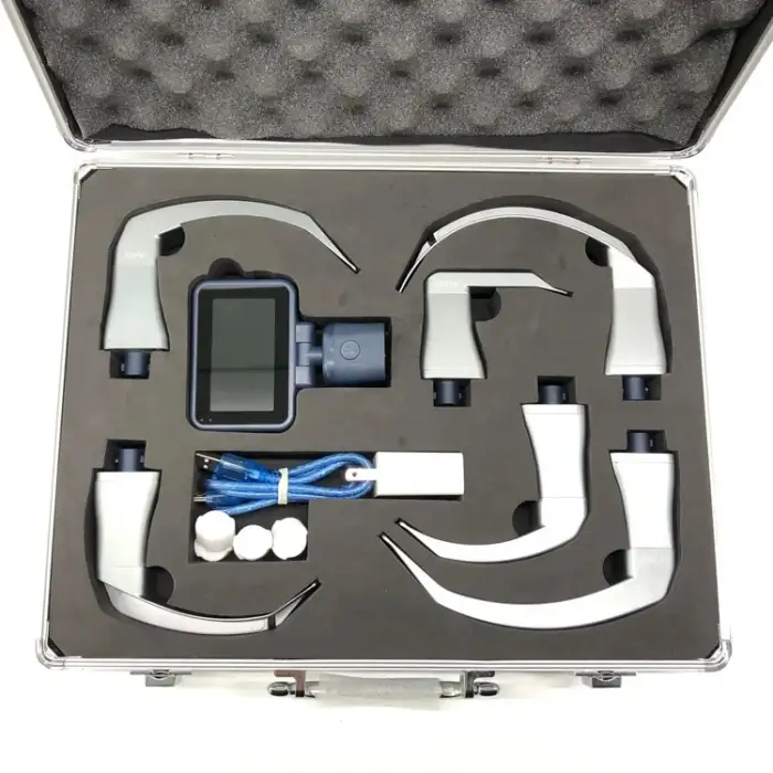 Digital Video Laryngoscope Portable Reusable Set