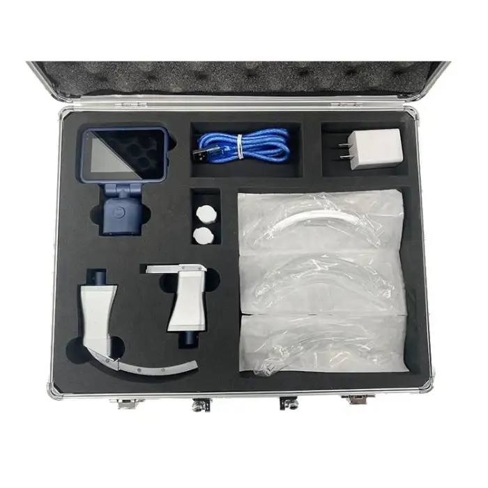 Digital Video Laryngoscope Portable Reusable Set