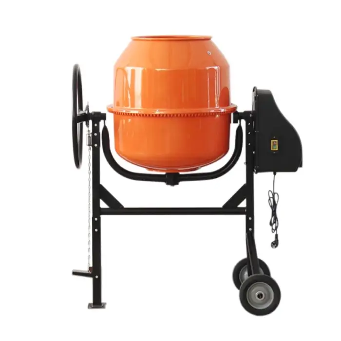 120L Upgrade Small Household Concrete Mixer Construction Site Cement Mortar Mixer Electric Feed Mixing Machine