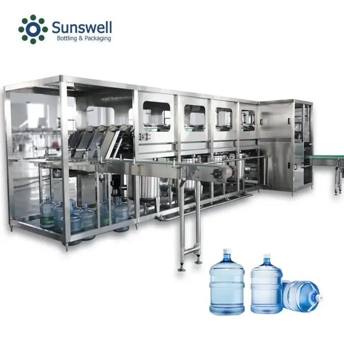 Automatic Pure Mineral Drinking Water 3 to 5 Gallon Bottle Filling Machine Bottling Plant Production Line for 12L  15L  20L