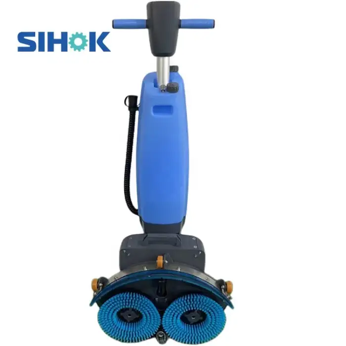 Automatic professional commercial cleaning machines dual brush floor scrubbing machines battery powered mini floor scrubber