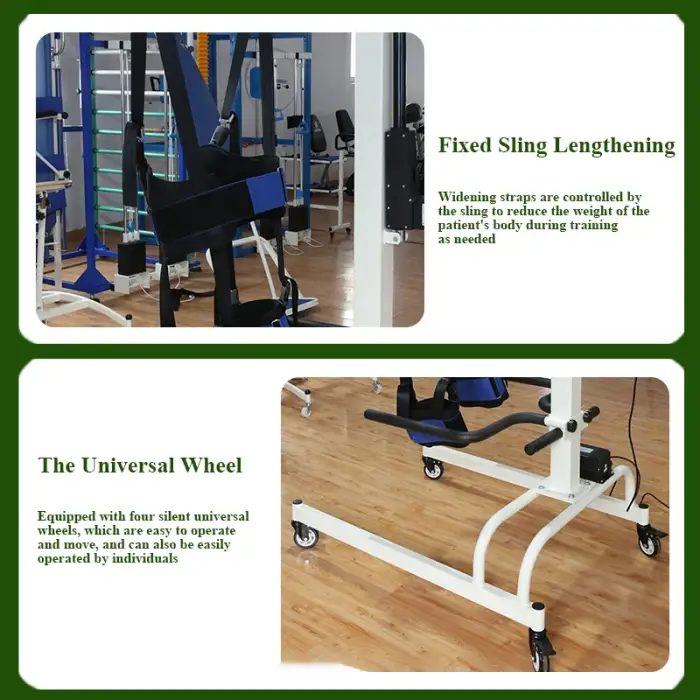 Walking Rehabilitation Patient Lifting Device Gait Training Device Electric Unweight System with medical Slow Speed Treadmill