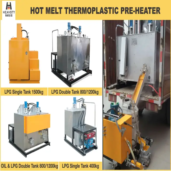 Cold Spraying Thermoplastic Scrap Extrusion Hot Paint Boiler Automatic Thermo Hofmann Road Marking Machine For Sale