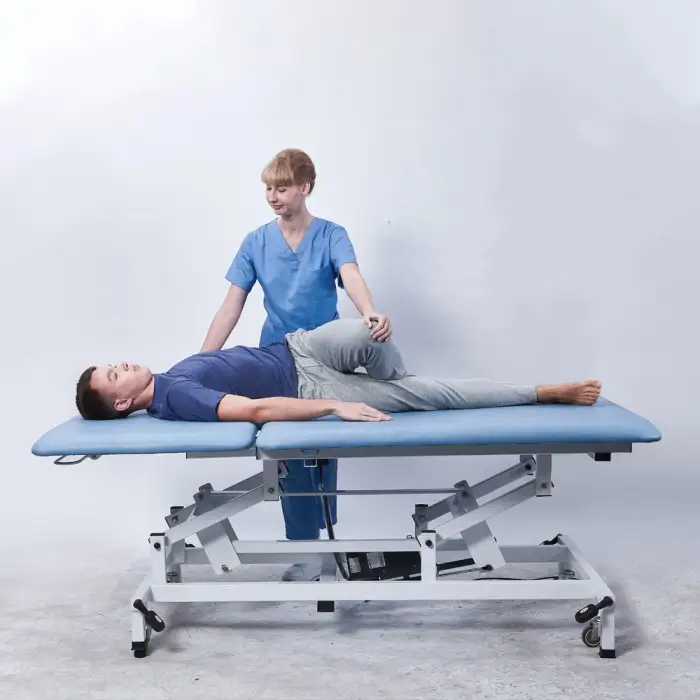 Humaneotec physiotherapy  2 Section Electric PT Training Bobath Bed Treatment Table Rehabilitation training bed