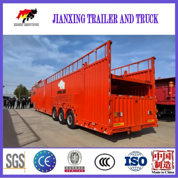 enclosed 2 Axle Double Floor Car Carrier Transport enclosed race car trailer with spare tires and tools