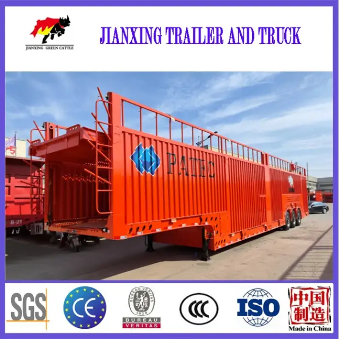 enclosed 2 Axle Double Floor Car Carrier Transport enclosed race car trailer with spare tires and tools