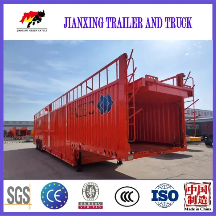 enclosed 2 Axle Double Floor Car Carrier Transport enclosed race car trailer with spare tires and tools