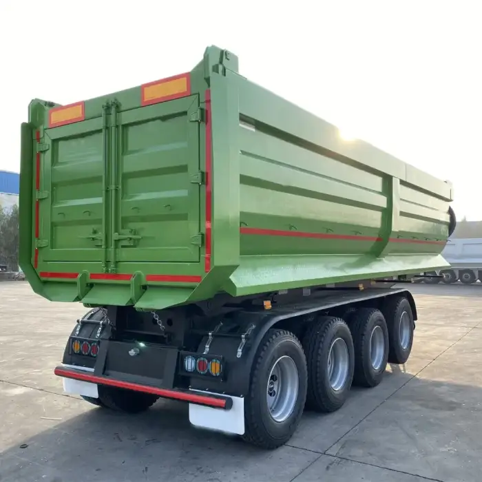 wholesale 4 Axles 80 Ton U-Shape End dump trailers  Dump Truck Trailers 45cbm Tipper Semi Trailer with hydraulic cylinder