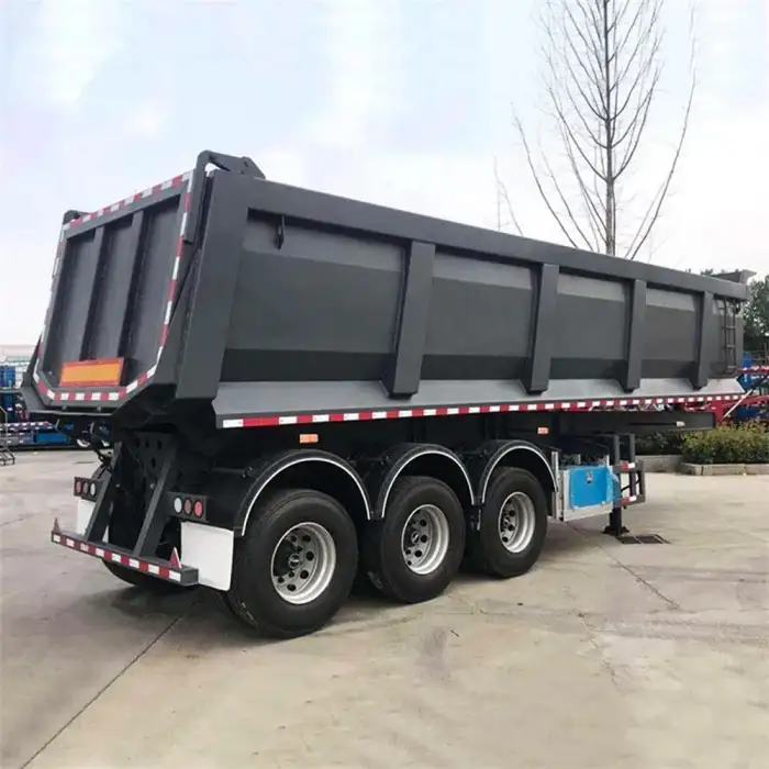 wholesale 4 Axles 80 Ton U-Shape End dump trailers  Dump Truck Trailers 45cbm Tipper Semi Trailer with hydraulic cylinder