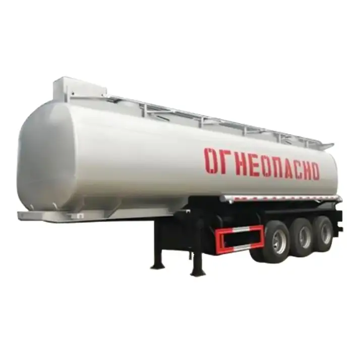 Fuel Tanker Truck Saudi Oil Aluminum Hubei Truck Trailers Car Carrier Truck Trailer Sale in Dubai 5mm 3 Axles FUWA or BPW