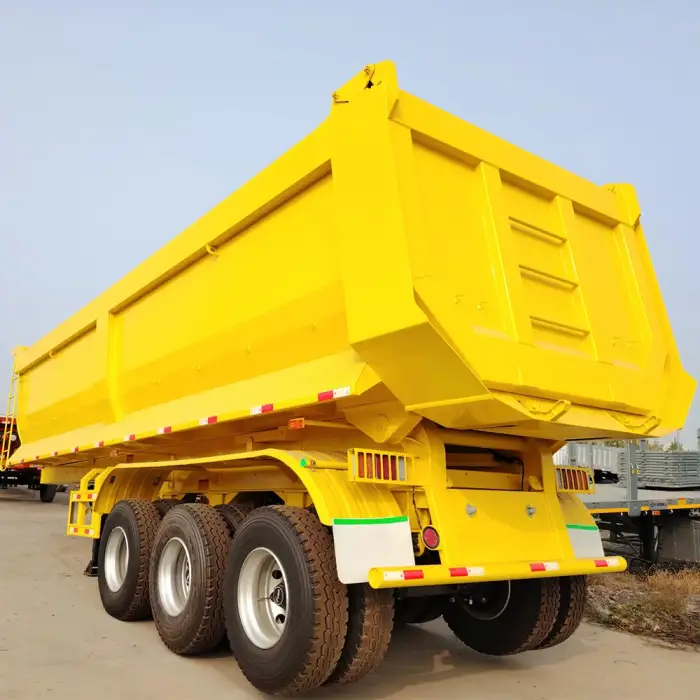 wholesale 4 Axles 80 Ton U-Shape End dump trailers  Dump Truck Trailers 45cbm Tipper Semi Trailer with hydraulic cylinder