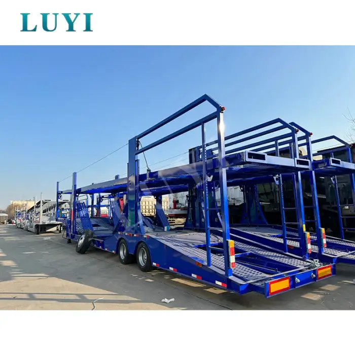 LUYI China Customizable 2-Axle 8-Bit Car Transporter Trailer Car Hauler Trailer Transport Car Transport Trucks Trailer