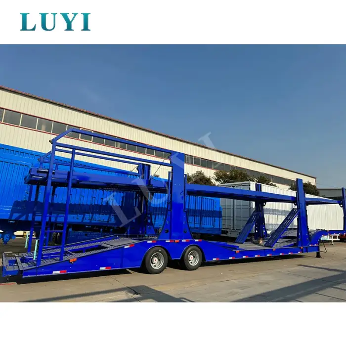 LUYI China Customizable 2-Axle 8-Bit Car Transporter Trailer Car Hauler Trailer Transport Car Transport Trucks Trailer