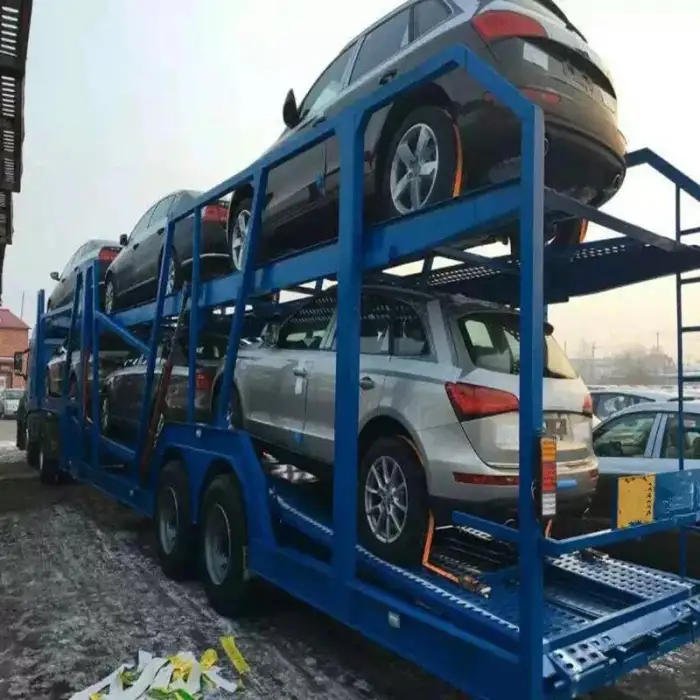 Enclosed Vehicle Transport Used Car Carrier Semi Trailer For Auto Transportation