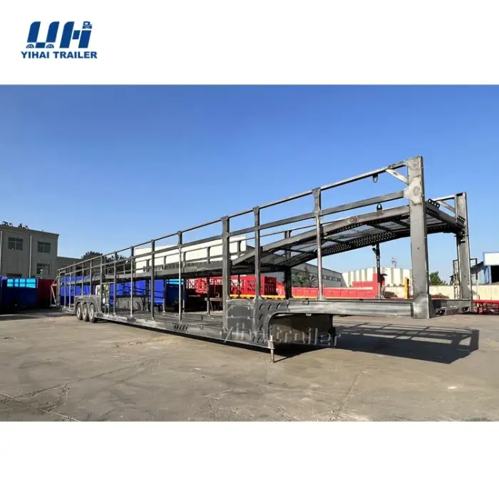 High Quality Hydraulic 2 Axles 3axles semi trailer Car Carrier Trailer car transport semi-trailer Sale Philippin