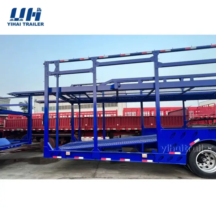 High Quality Hydraulic 2 Axles 3axles semi trailer Car Carrier Trailer car transport semi-trailer Sale Philippin