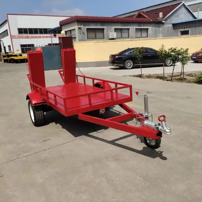 Galvanized European Box Utility Trailer for Skid Steer Loader, Excavator,Car,Tractor