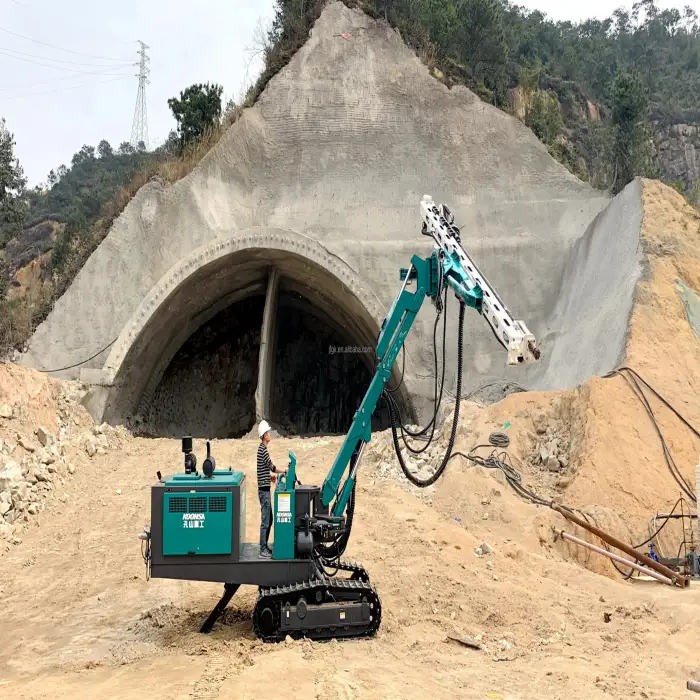 Kongshan Crawler Tunnel Drill Quarry Accept Portable Coal Solid Tools Pipe Anchoring RigRock Underground Railway Tunnels