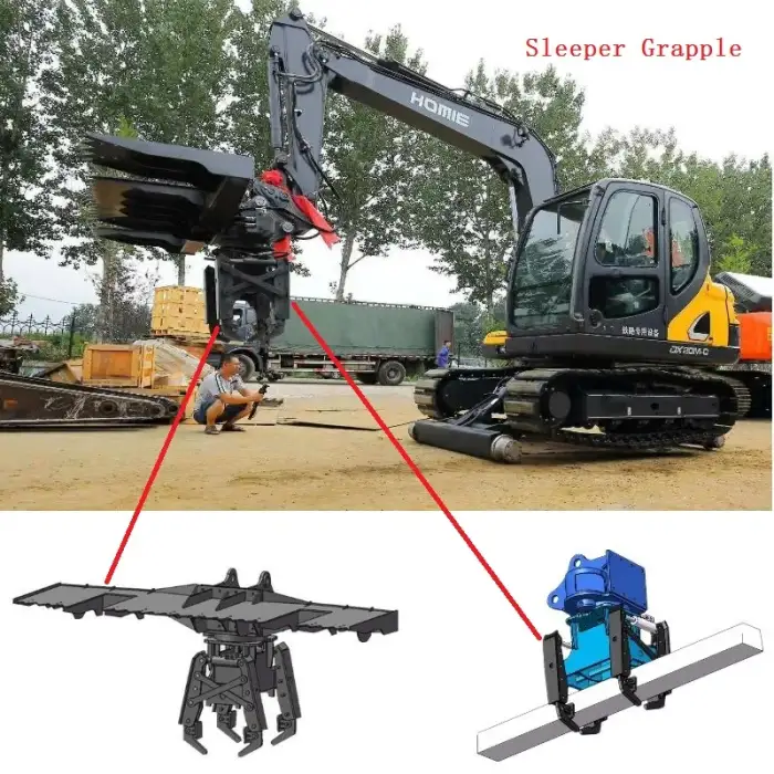 Railway Sleeper Changing Attachment Sleeper Changer  for 5 Ton 6 Ton Excavator