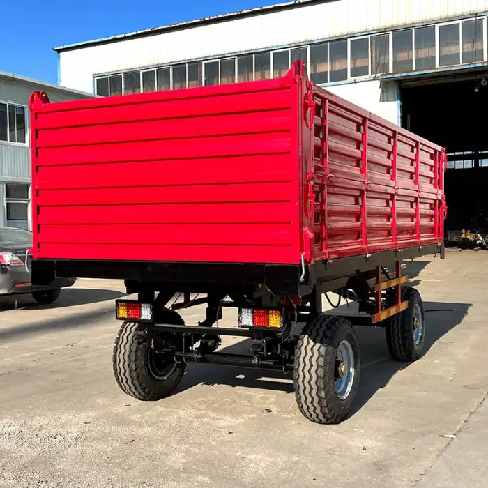 Hydraulic Agricultural Trailer With Tractor 3ton 5 Ton 7 Ton Farm Dump Trailer In Stock