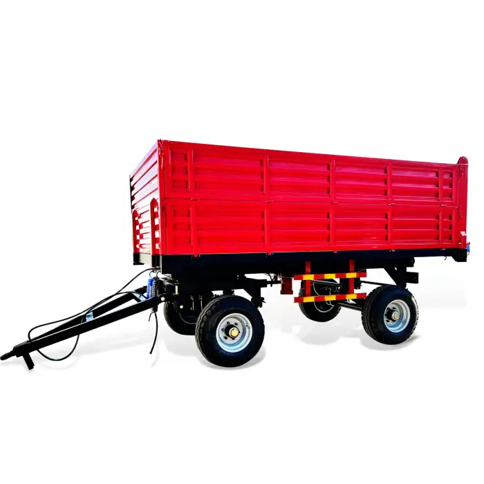 Hydraulic Agricultural Trailer With Tractor 3ton 5 Ton 7 Ton Farm Dump Trailer In Stock