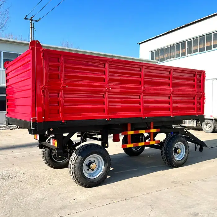 Hydraulic Agricultural Trailer With Tractor 3ton 5 Ton 7 Ton Farm Dump Trailer In Stock