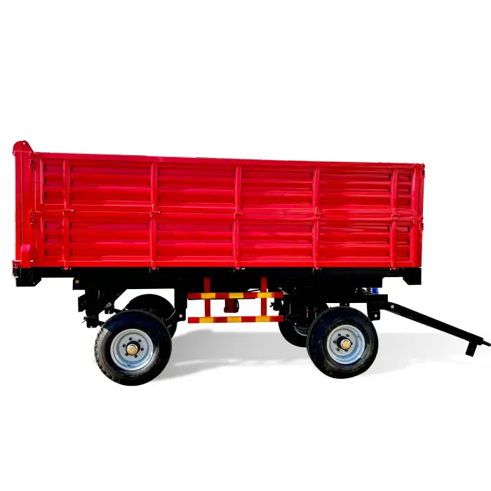 Hydraulic Agricultural Trailer With Tractor 3ton 5 Ton 7 Ton Farm Dump Trailer In Stock