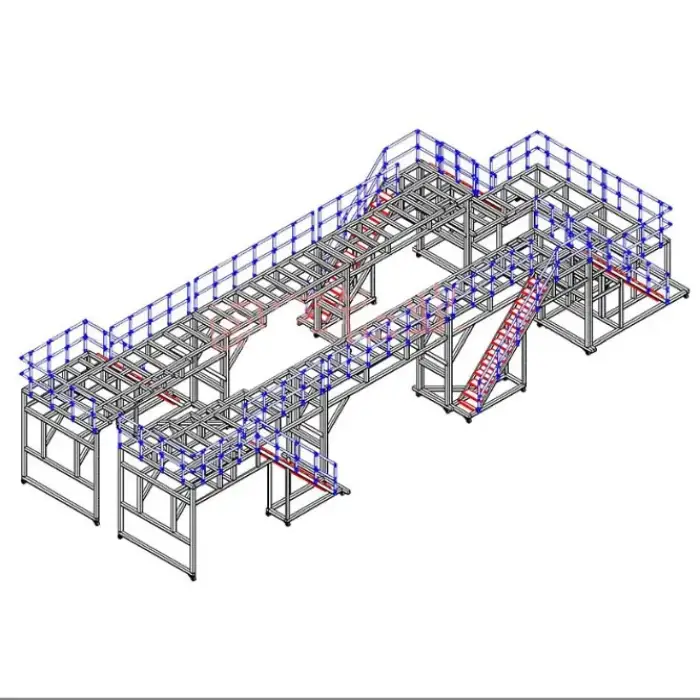 Railway Scaffolding Maintenance Platform aluminum platform step ladder for Aircraft