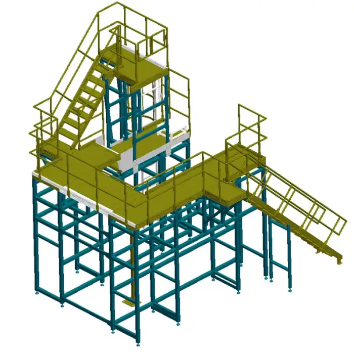 Railway Scaffolding Maintenance Platform aluminum platform step ladder for Aircraft