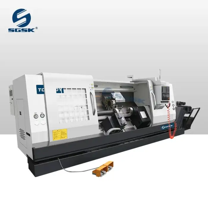 SGSK two spindle TCK1000Y cnc slant bed lathe machine cnc automatic