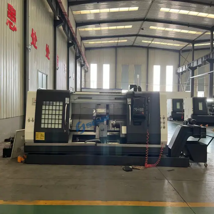 SGSK two spindle TCK1000Y cnc slant bed lathe machine cnc automatic