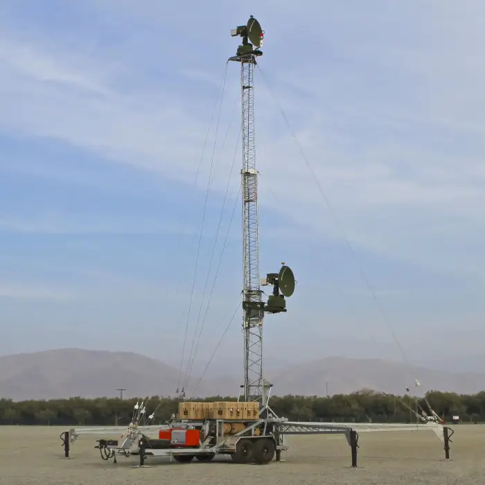 15-30m COW On Heavy Trailer Communication Tower Telescopic Mast