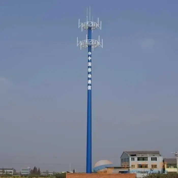 25m 40m height network mobile gsm communication monopole base station telecommunication iron wifi antenna signal tower