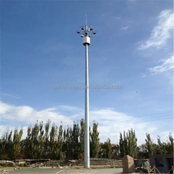 galvanized 4g phone mobile telecom wireless gsm steel supporting antenna mast communication 30 meter tower monopole