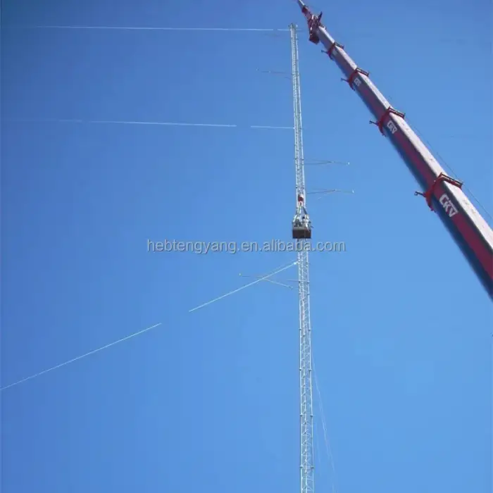 Communication tower guyed 40 to 300 feet steel guyed tower