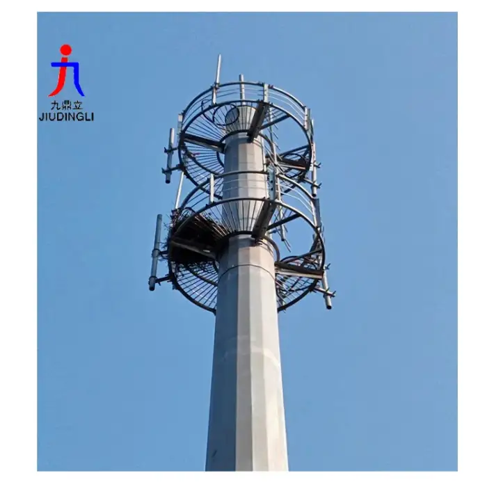 30M Steel Pneumatic Type Mini Telecom Pole Monopole Tower for GSM Communication Telecommunication Towers Accessories