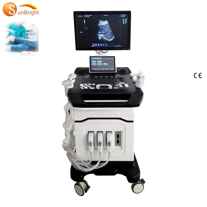 19 inch color Doppler trolley style  high end with multifunction, touchscreen & one convex probe