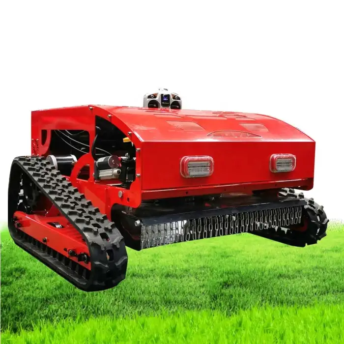 Small Crawler Remote Control Lawn Mower Self-Propelled Weeder Farm Orchard Long Distance Large Area Weeding Equipment  Price