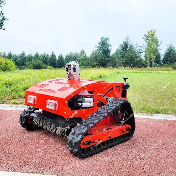 Small Crawler Remote Control Lawn Mower Self-Propelled Weeder Farm Orchard Long Distance Large Area Weeding Equipment