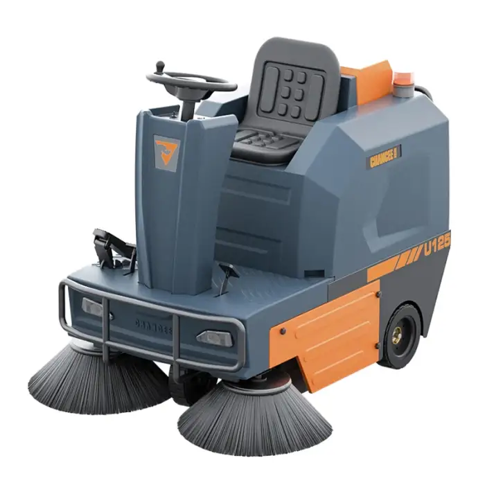 U125 Farm Cleaning Machine Ride On Road Sweeper Electric Floor Sweeper Machine