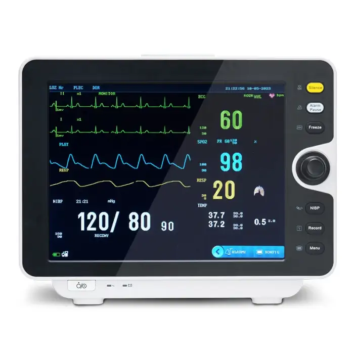 Hospital Medical Equipment Multiparameter ECG ETCO2 Vital Signs Ambulance ICU Patient Monitor CE Ecg Machine Medical Device