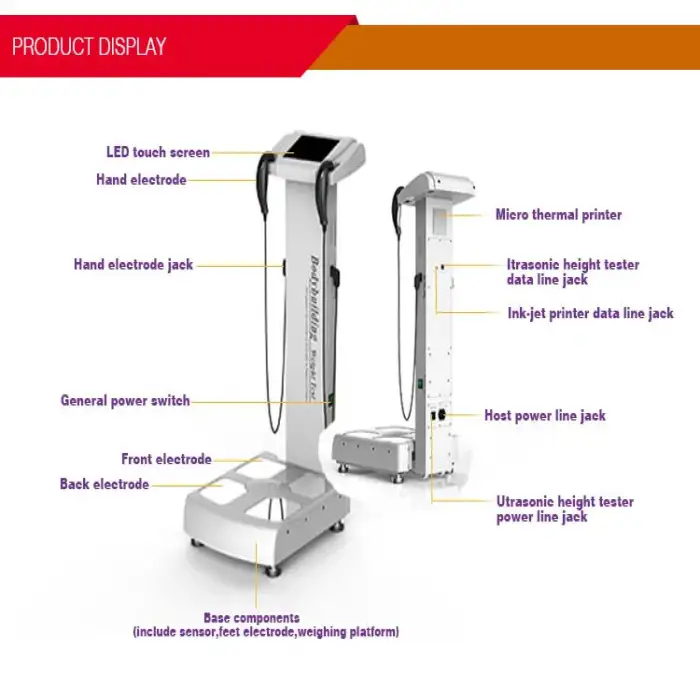 machine bmi fat analyzer weighing scale body analyzer body fat analyzer meter wifi bmi scale with print